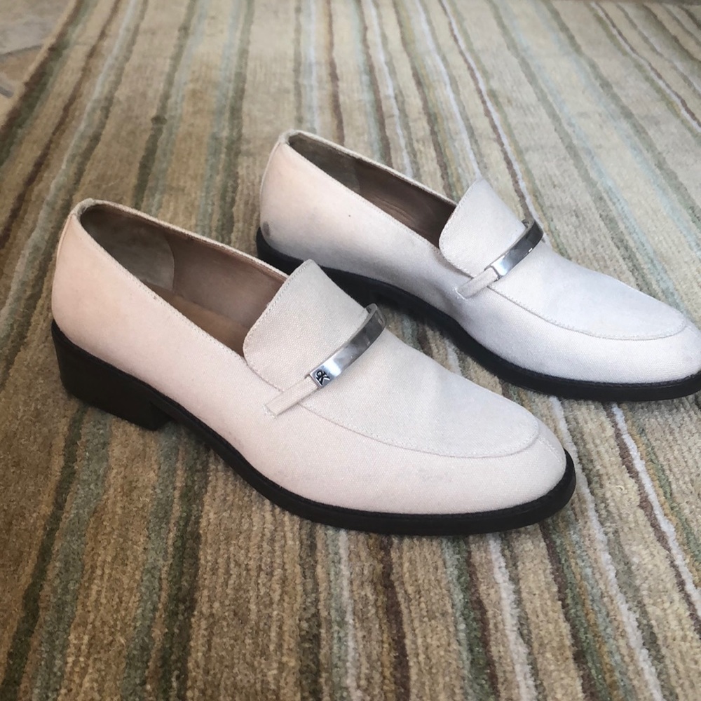 Calvin Klein linen loafers